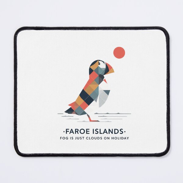 Item preview, Faroe Islands Puffin Travel Souvenir - Nordic Bird & Mountain Art designed and sold by OzzFrequency.