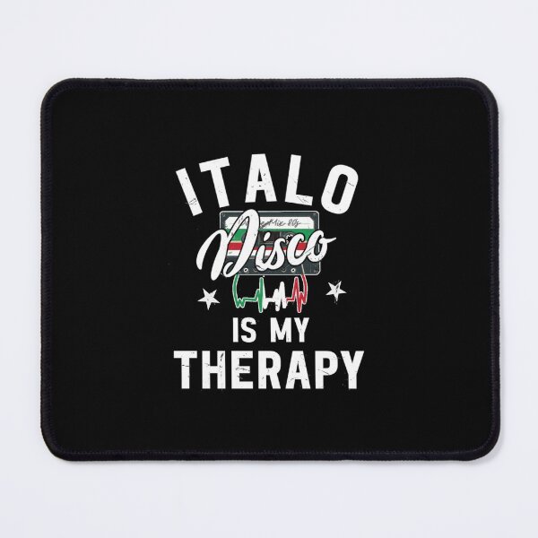 Item preview, Italo Disco is My Therapy Black designed and sold by Graphroad.