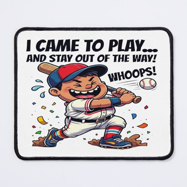 Item preview, I Came to Play and Stay Out of the Way! Whoops! Funny Baseball T-Shirt | Cute Cartoon Baseball Player | Baseball Fan Gift Graphic Tee designed and sold by Sushikidsntoddlers.