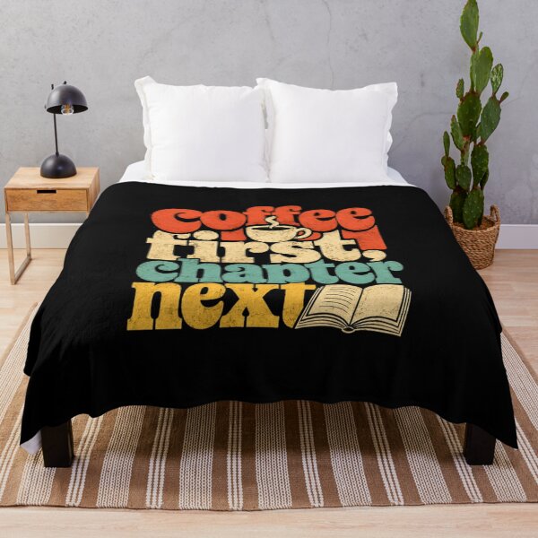 Item preview, Coffee First, Chapter Next – Funny Book Lover Coffee Reading Vintage Retro Design designed and sold by StockAnime.