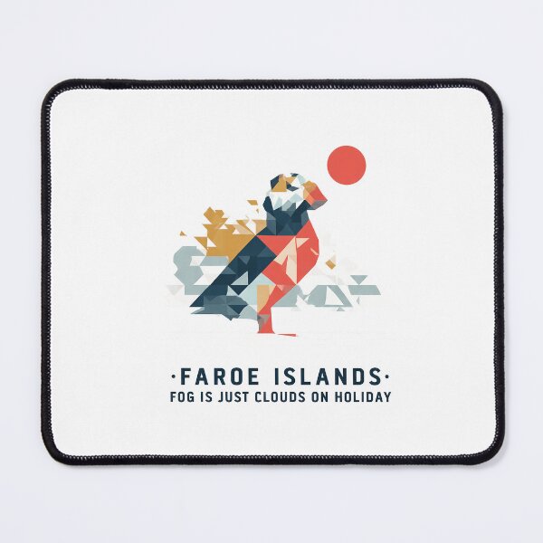 Item preview, Faroe Islands Puffin Travel Souvenir - Nordic Bird & Mountain Art designed and sold by OzzFrequency.