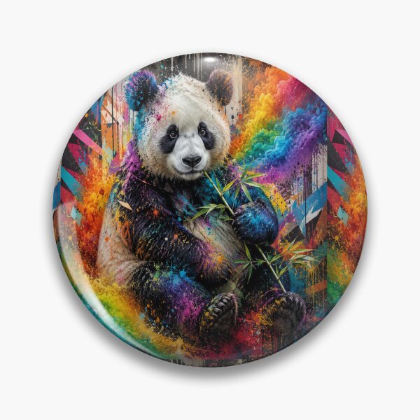 Item preview, Rainbow Panda - Urban Color Explosion designed and sold by Personiq Kaleido.