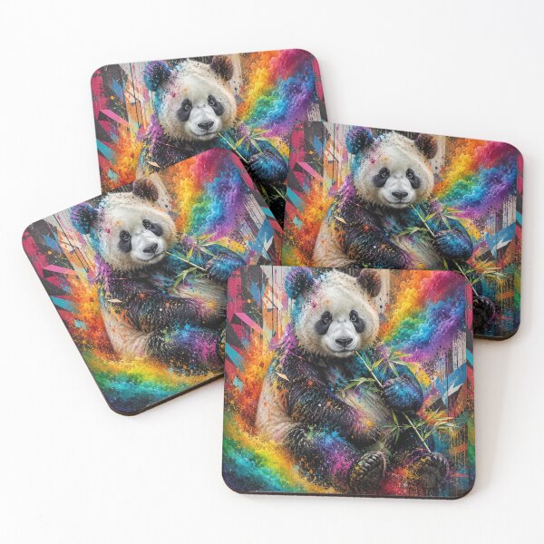 Item preview, Rainbow Panda - Urban Color Explosion designed and sold by Personiq Kaleido.