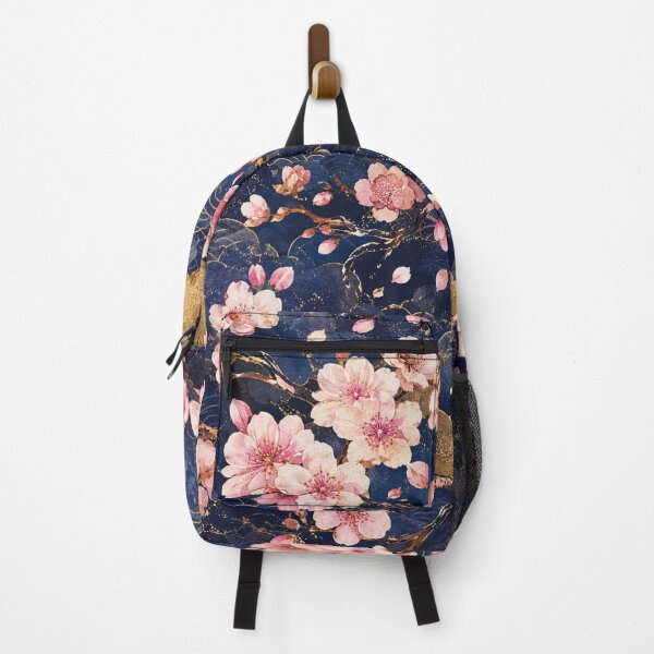 Item preview, Japanese Sakura Watercolor Pattern | Elegant Cherry Blossom Floral Design on Indigo Background designed and sold by lavanya11.