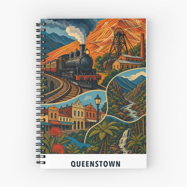 Item preview, Queenstown Tasmania Railway Mining Heritage designed and sold by Print My Town.