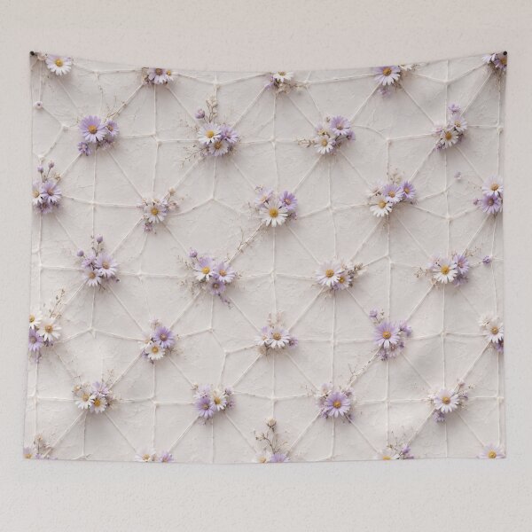 Item preview, Tiny Lavender Mesh Floral Pattern designed and sold by IntelliMindDesigns.