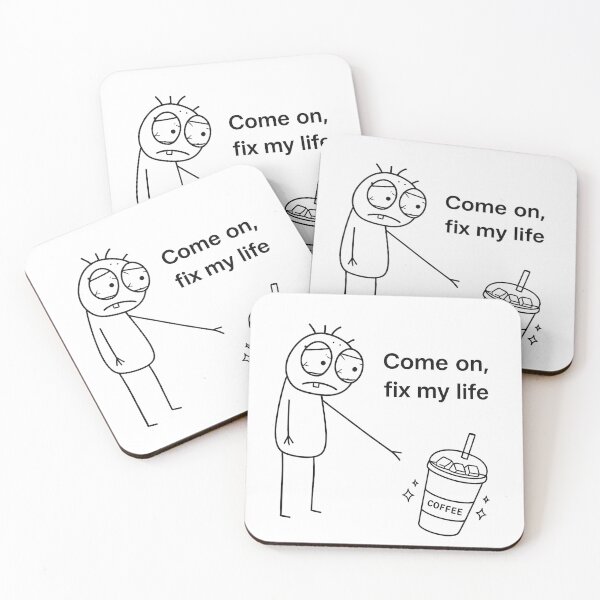Item preview, Coffee, Please Fix My Life – Funny Tired Coffee Lover designed and sold by Mavriboy.