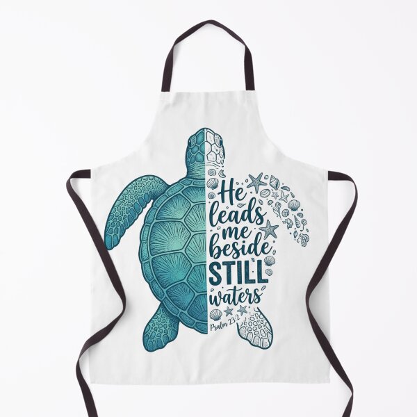 Item preview, He Leads Me Beside Still Waters Sea Turtle Christian Psalm 23 designed and sold by raedattia.