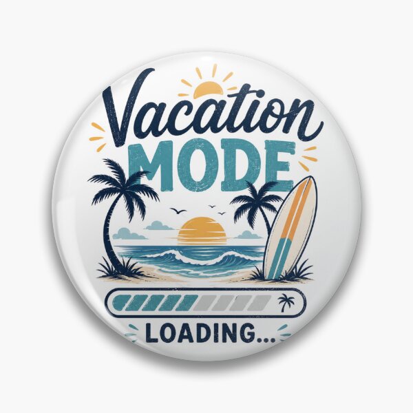 Item preview, Vacation Mode Loading T-Shirt – Funny Summer Beach Retro Sunset Graphic Tee designed and sold by Artimax-Studio.