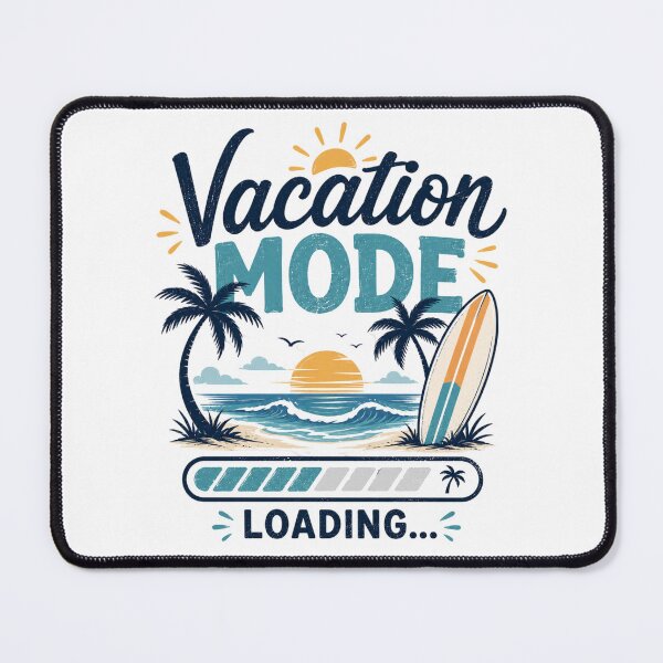 Item preview, Vacation Mode Loading T-Shirt – Funny Summer Beach Retro Sunset Graphic Tee designed and sold by Artimax-Studio.