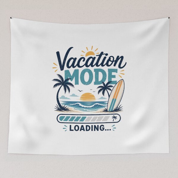 Item preview, Vacation Mode Loading T-Shirt – Funny Summer Beach Retro Sunset Graphic Tee designed and sold by Artimax-Studio.