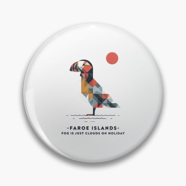 Item preview, Copy of Faroe Islands Puffin Travel Souvenir - Nordic Bird & Mountain Art designed and sold by OzzFrequency.