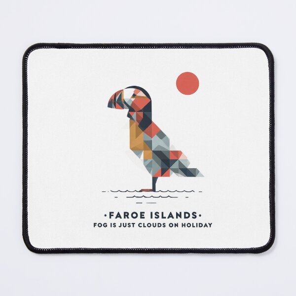 Item preview, Copy of Faroe Islands Puffin Travel Souvenir - Nordic Bird & Mountain Art designed and sold by OzzFrequency.