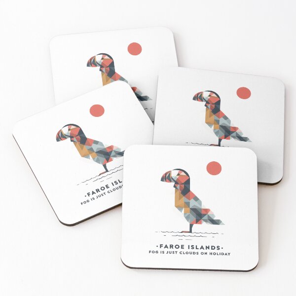 Item preview, Copy of Faroe Islands Puffin Travel Souvenir - Nordic Bird & Mountain Art designed and sold by OzzFrequency.