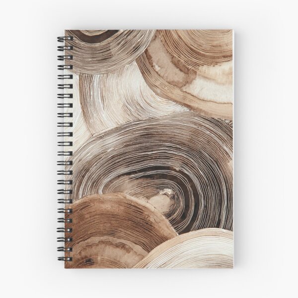 Item preview, Organic Wood Grain Rings Beige Brown Abstract Tree Slab Art designed and sold by LYAN-STORE.