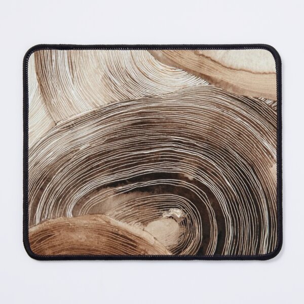 Item preview, Organic Wood Grain Rings Beige Brown Abstract Tree Slab Art designed and sold by LYAN-STORE.