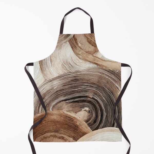 Item preview, Organic Wood Grain Rings Beige Brown Abstract Tree Slab Art designed and sold by LYAN-STORE.