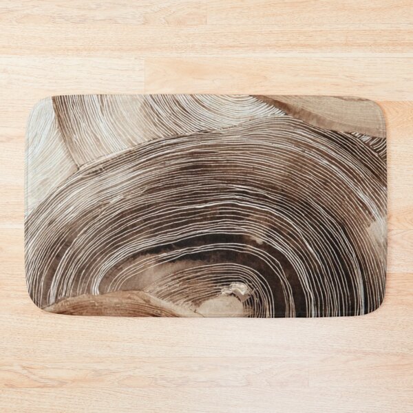 Item preview, Organic Wood Grain Rings Beige Brown Abstract Tree Slab Art designed and sold by LYAN-STORE.