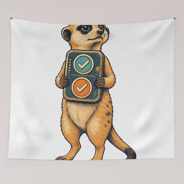 Item preview, Two-Step Verification Meerkat – Account Security Creature designed and sold by yagniikd-.