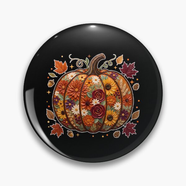 Item preview, Floral Fall Pumpkin designed and sold by CharmiA Fox.