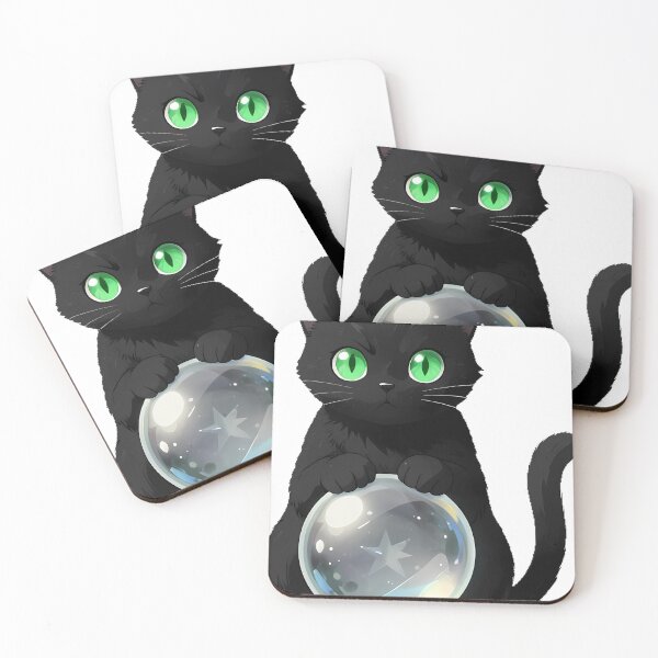 Item preview, Gothic Black Cat Crystal Ball designed and sold by IllumeInk.
