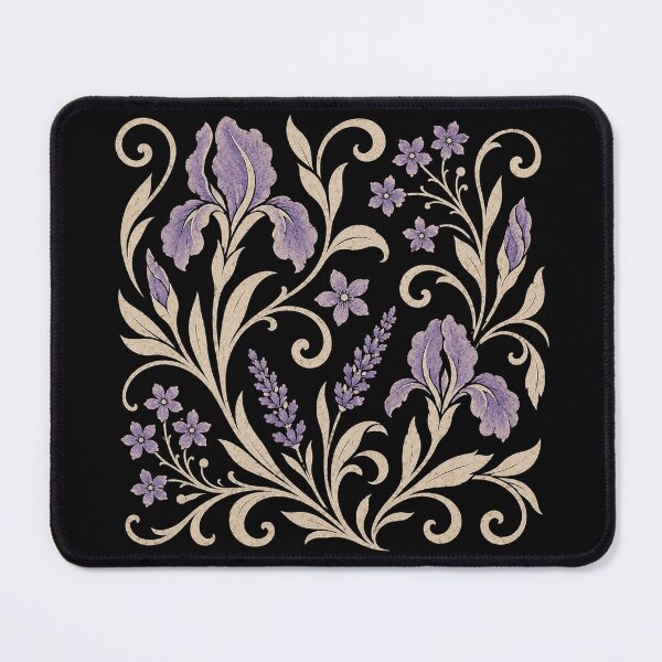 Item preview, Iris & Lavender Botanical Ornament designed and sold by PetalGarden.