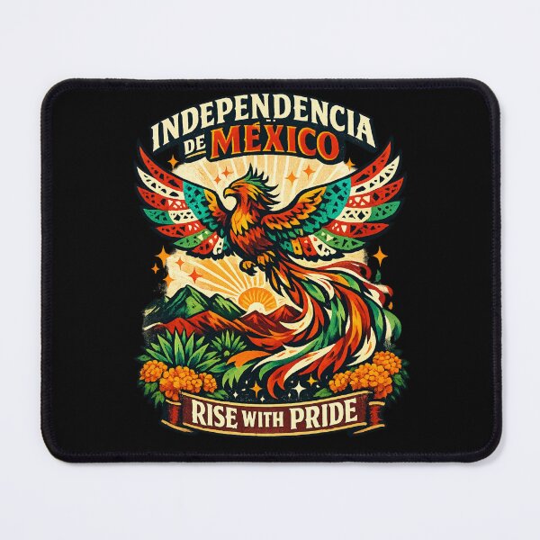 Item preview, Rise With Pride Mexican Phoenix Independence Vintage Patriotic Mexico T-Shirt designed and sold by irfanshikh.