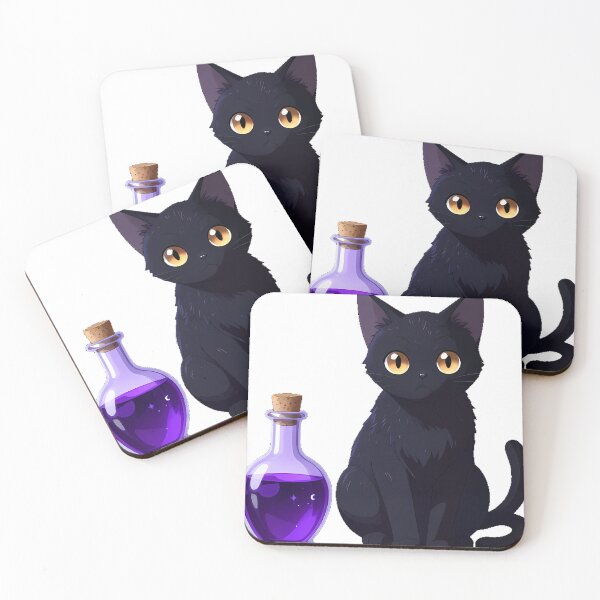 Item preview, Gothic Black Cat Potion Bottle designed and sold by IllumeInk.