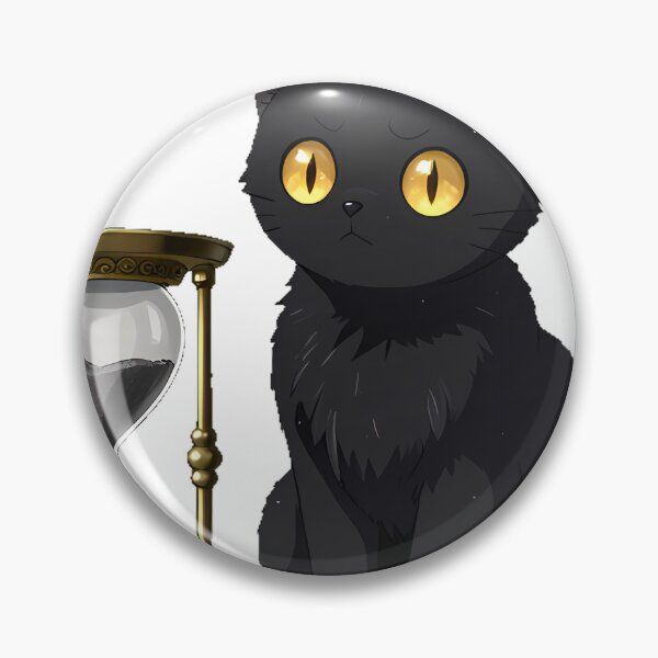 Artikelvorschau, Gotische Sanduhr mit schwarzer Katze entworfen und verkauft von IllumeInk.