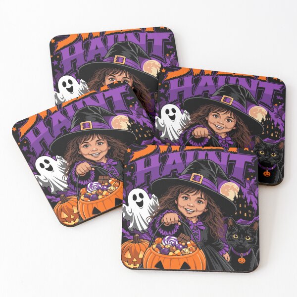 Item preview, Sweet Haunt Cute Witch Trick Or Treat Halloween Scene designed and sold by Coldink.