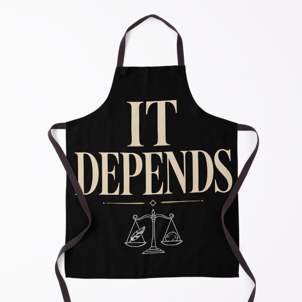 Item preview, It Depends — Wise Humor Minimal Typography Design designed and sold by Tharaazu.