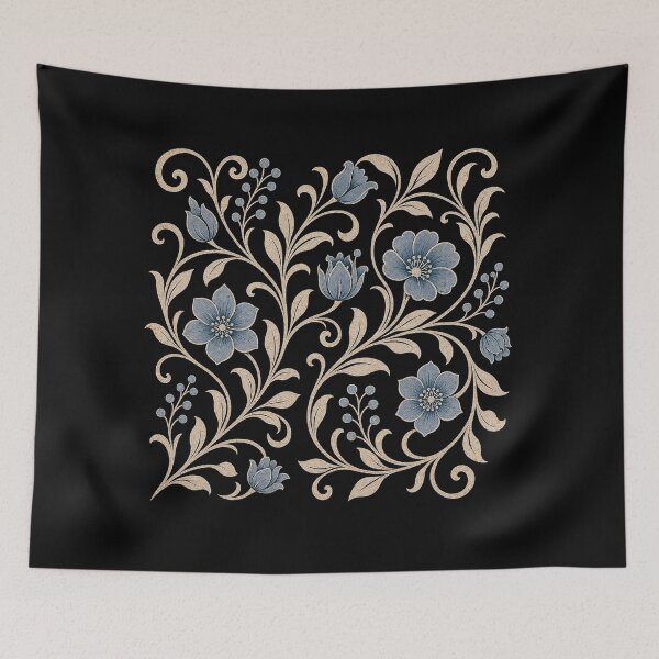 Item preview, Vintage Folk Floral Garden designed and sold by PetalGarden.
