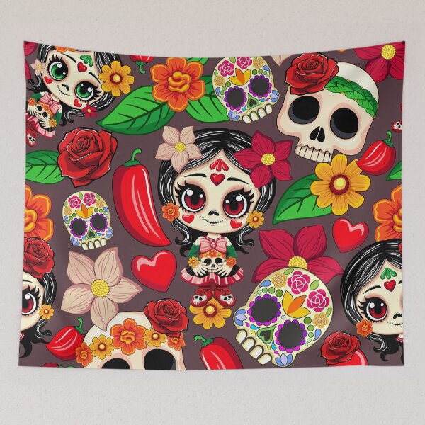 Item preview, Calavera Cute Calaverita and Sugar Skulls designed and sold by BluedarkArt.