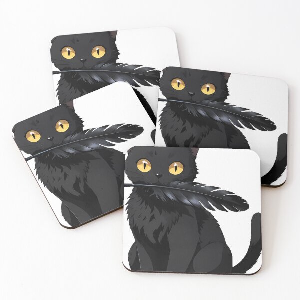 Item preview, Gothic Black Cat Raven Feather designed and sold by IllumeInk.