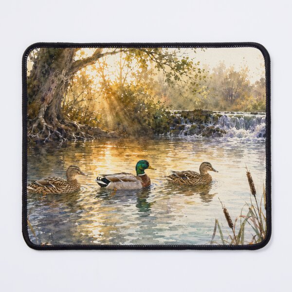 Item preview, Ducks at Golden Hour - Wildlife at the River Series (Landscape) designed and sold by Island Pace Design.