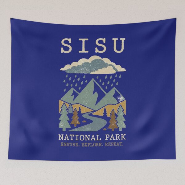 Item preview, SISU National Park – The Quiet Outdoors Retro Resilience designed and sold by SisuPrintsCo.