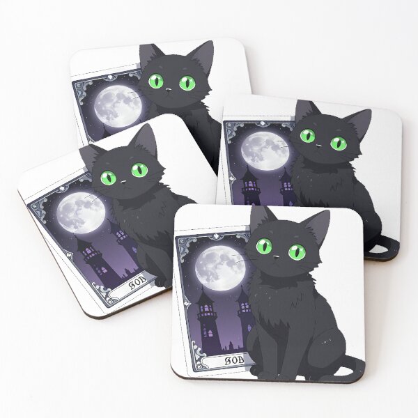 Item preview, Gothic Black Cat Tarot Moon designed and sold by IllumeInk.