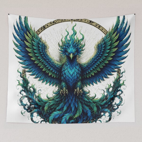 Item preview, Crimson Phoenix Rising | Vintage Retro Mythical Fire Bird T-Shirt designed and sold by nature's world.