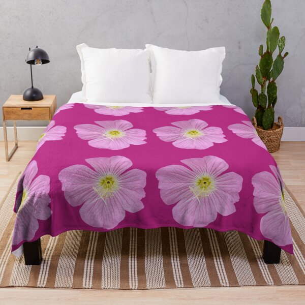 Item preview, Pink flower on magenta background designed and sold by happytraveller1.