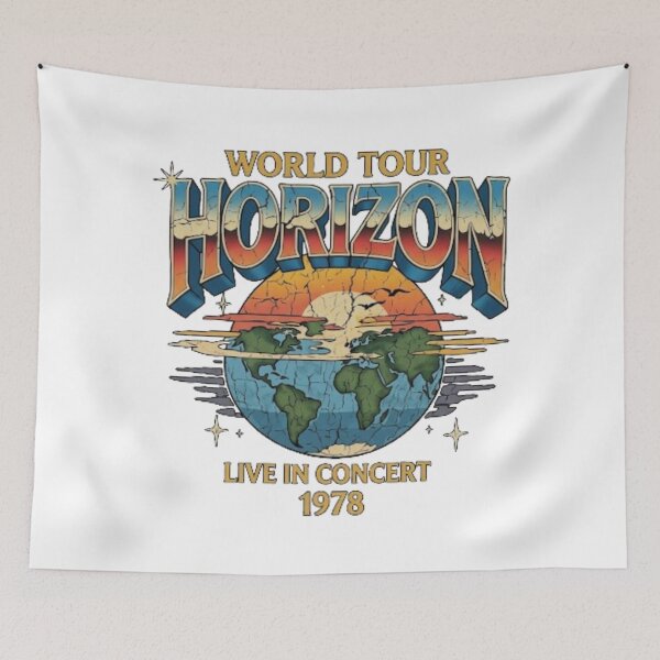 Item preview, Vintage 1978 Horizon World Tour Rock Graphic designed and sold by YunsCozyCorner.