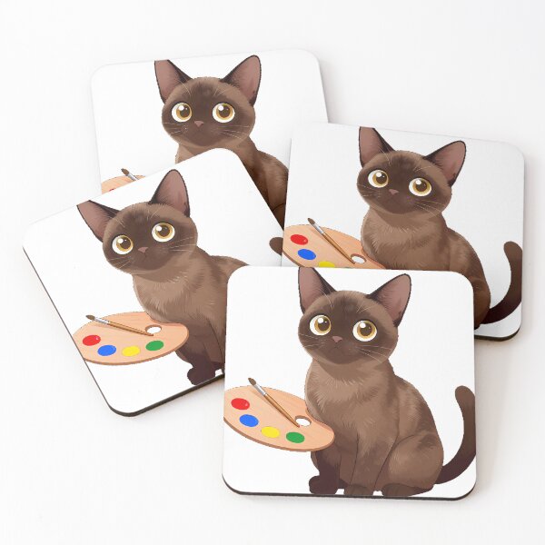 Item preview, Chocolate Burmese Cat Paint Palette designed and sold by pumsquare.