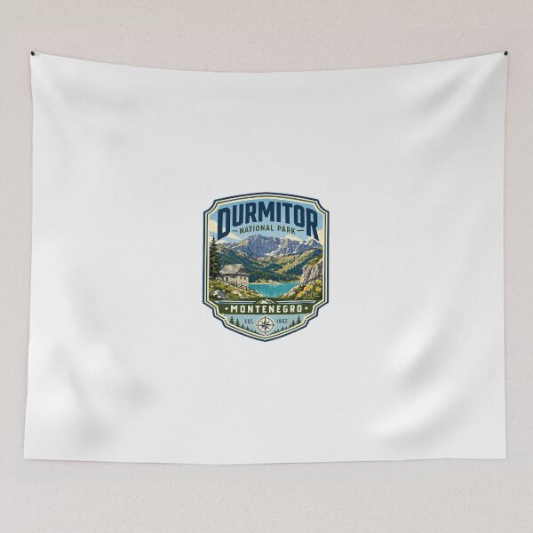 Item preview, Durmitor National Park Montenegro Est 1952 Travel Hiking Souvenir designed and sold by Simsimah26Parks.