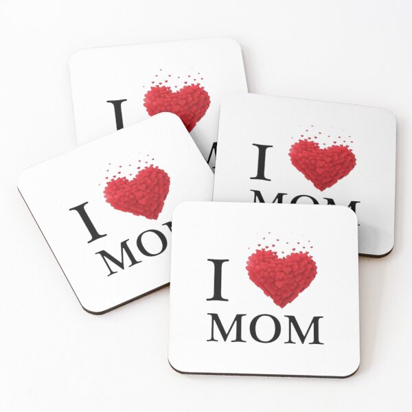 Item preview, I Love Mom Heart Typography Design designed and sold by RajDeals.