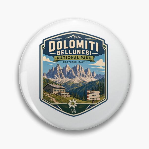 Item preview, Dolomiti Bellunesi National Park Northern Italy Rifugi Trekking Dolomites Est 1993 Mountain Hiking Traveler designed and sold by Simsimah26Parks.