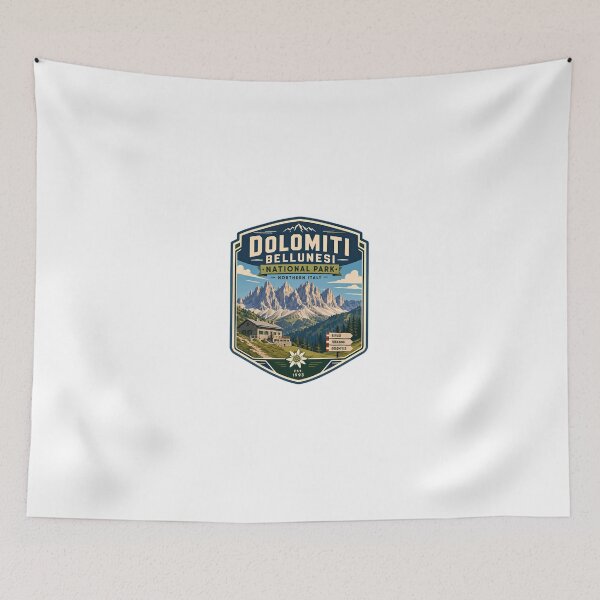 Item preview, Dolomiti Bellunesi National Park Northern Italy Rifugi Trekking Dolomites Est 1993 Mountain Hiking Traveler designed and sold by Simsimah26Parks.