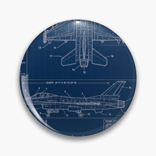 Item preview, F-16 Fighter Jet Blueprint Schematic designed and sold by Jetfighter1.