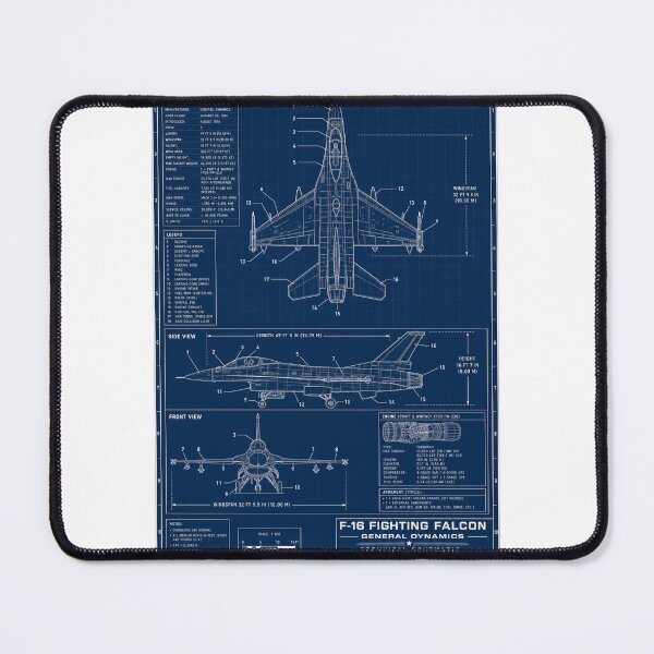 Item preview, F-16 Fighter Jet Blueprint Schematic designed and sold by Jetfighter1.