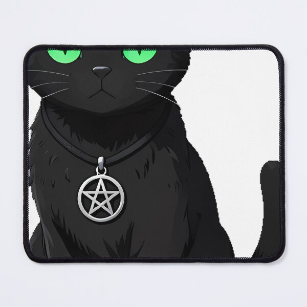 Item preview, Gothic Black Cat Pentagram Pendant designed and sold by IllumeInk.