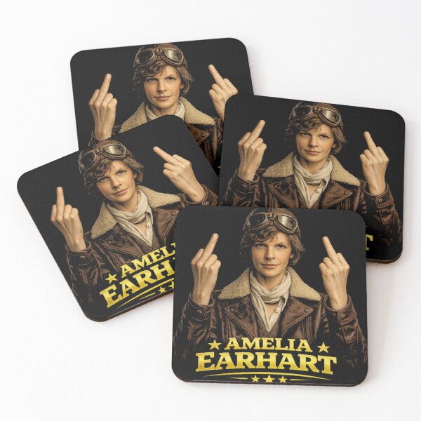 Item preview, Amelia Earhart Flipping The Bird Vintage Classic designed and sold by RumiZoJin.
