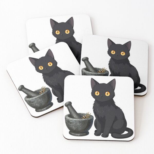 Item preview, Gothic Black Cat Mortar Pestle designed and sold by IllumeInk.